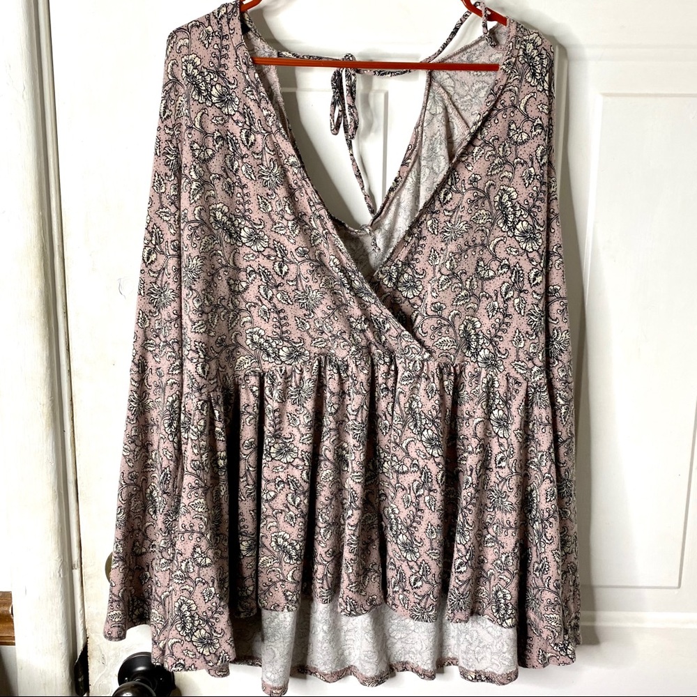 long sleeve babydoll top